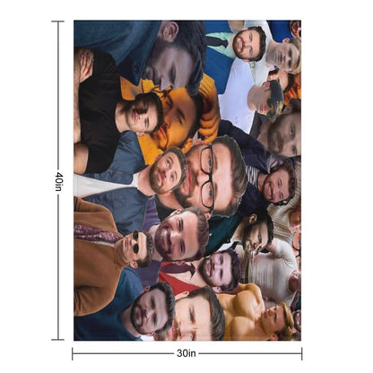 Chris Evans Photo Collage Throw Blanket