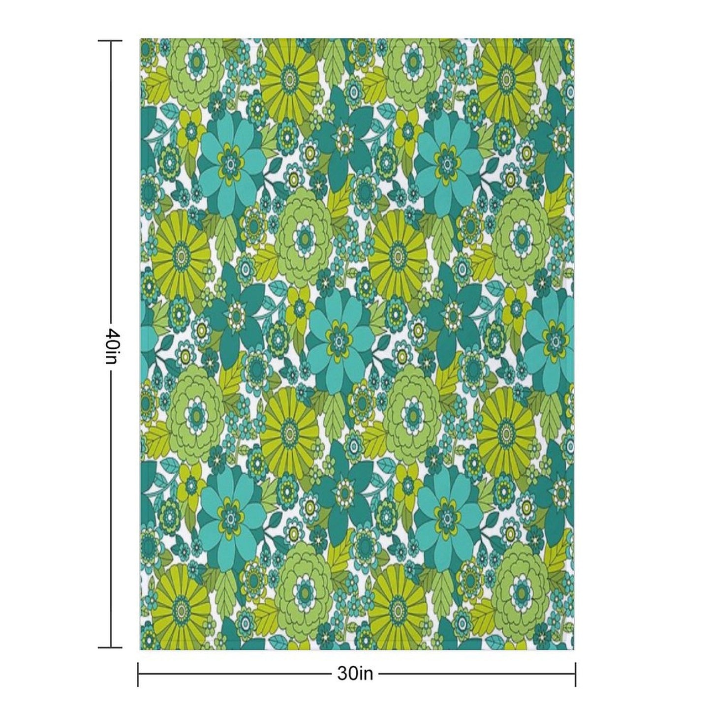 Groovy Blooms Throw Blanket