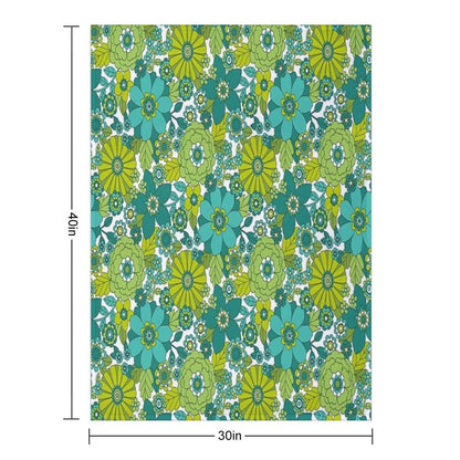 Groovy Blooms Throw Blanket