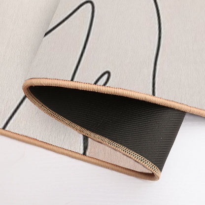 Line Woman Body Bath Mat