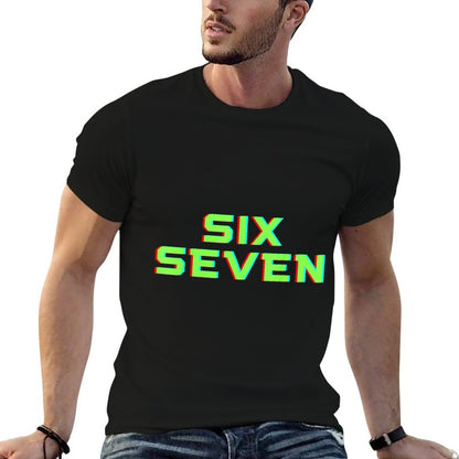 67 Funny Meme Six Seven Gaming Gen Alpha Slang Retro  Tagless Design T-Shirt