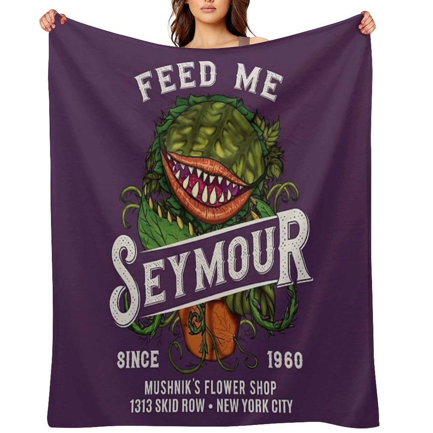 Feed Me Seymour Throw Blanket