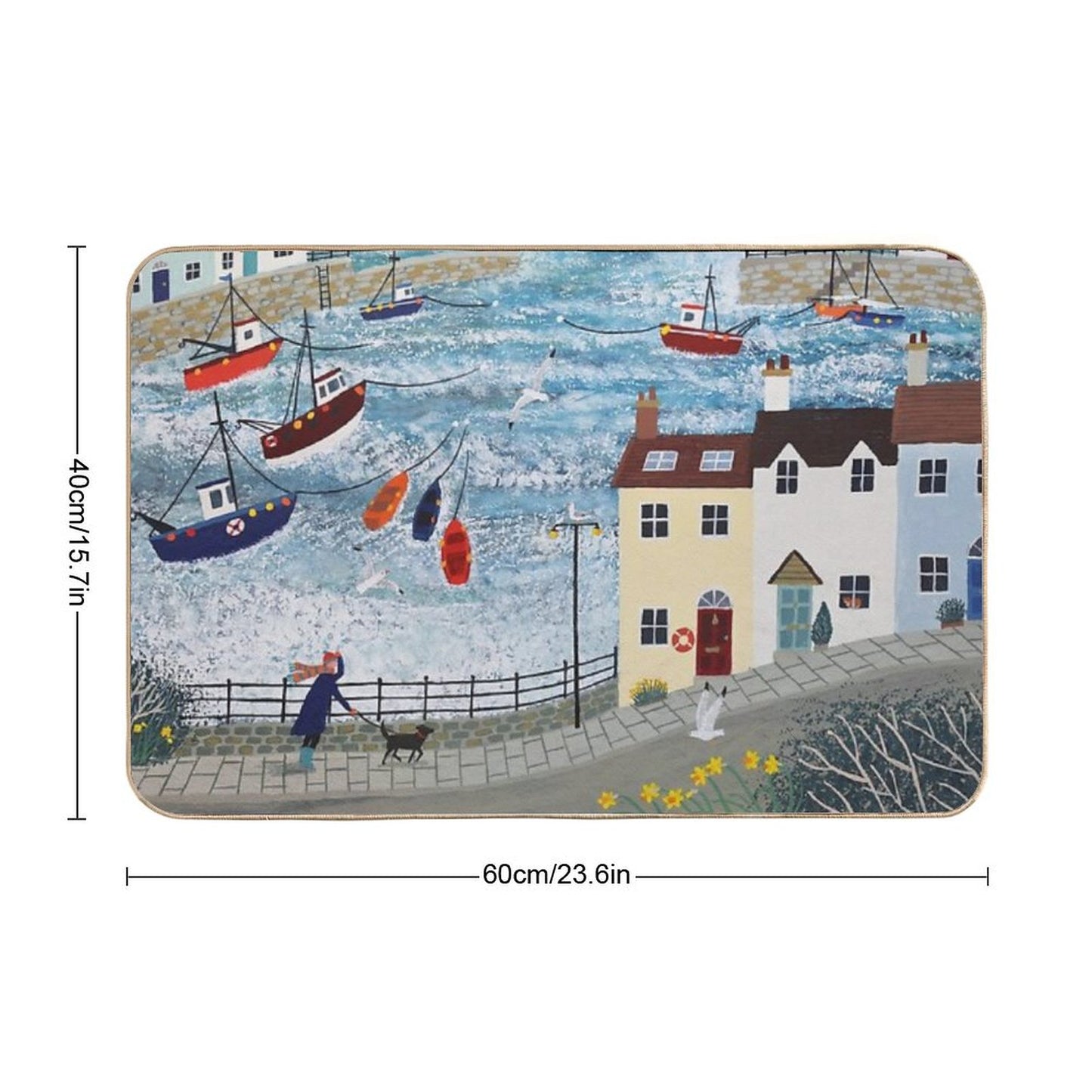 Stormy Harbour Bath Mat