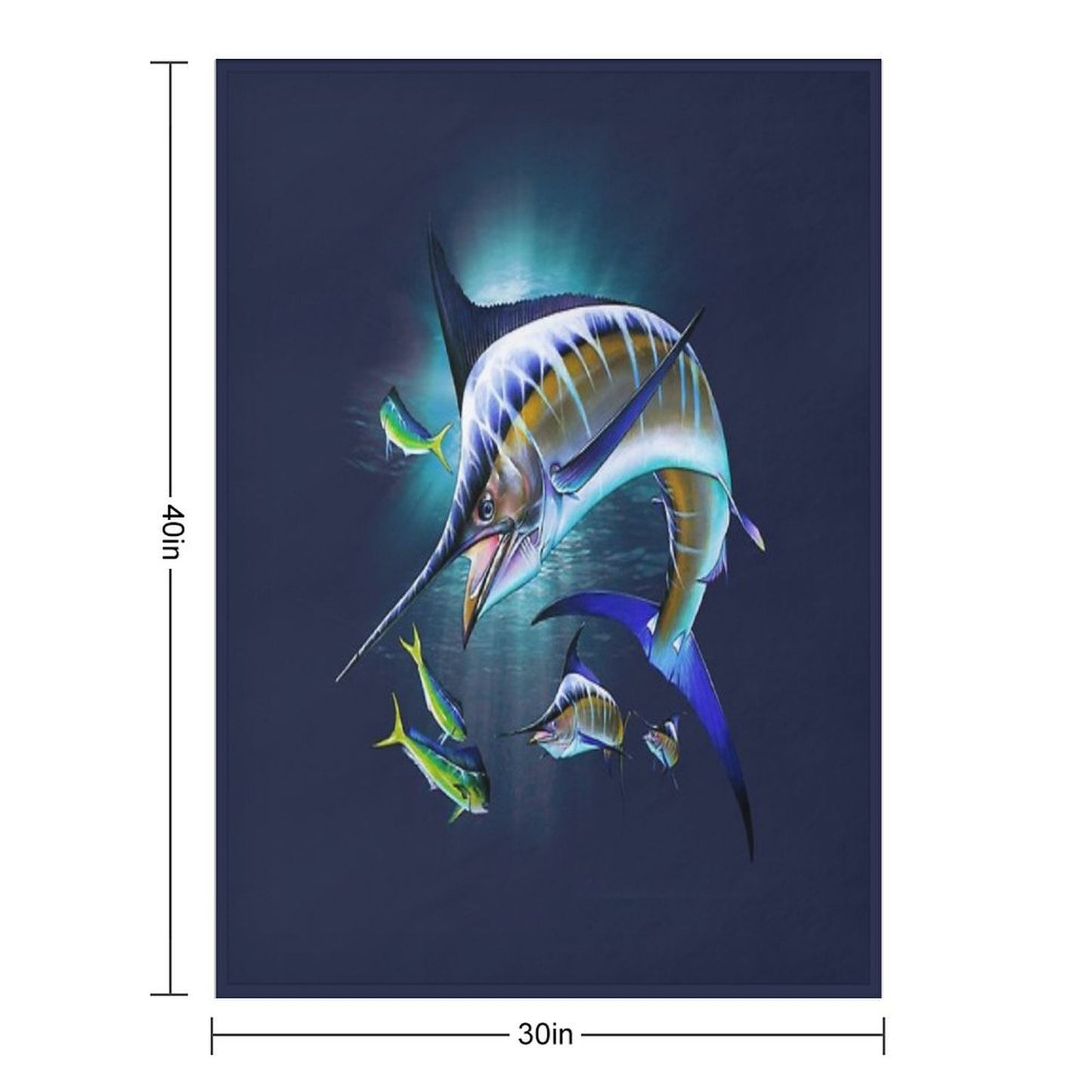 Marlin And Mahi Mahi Throw Blanket