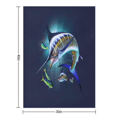 Marlin And Mahi Mahi Throw Blanket