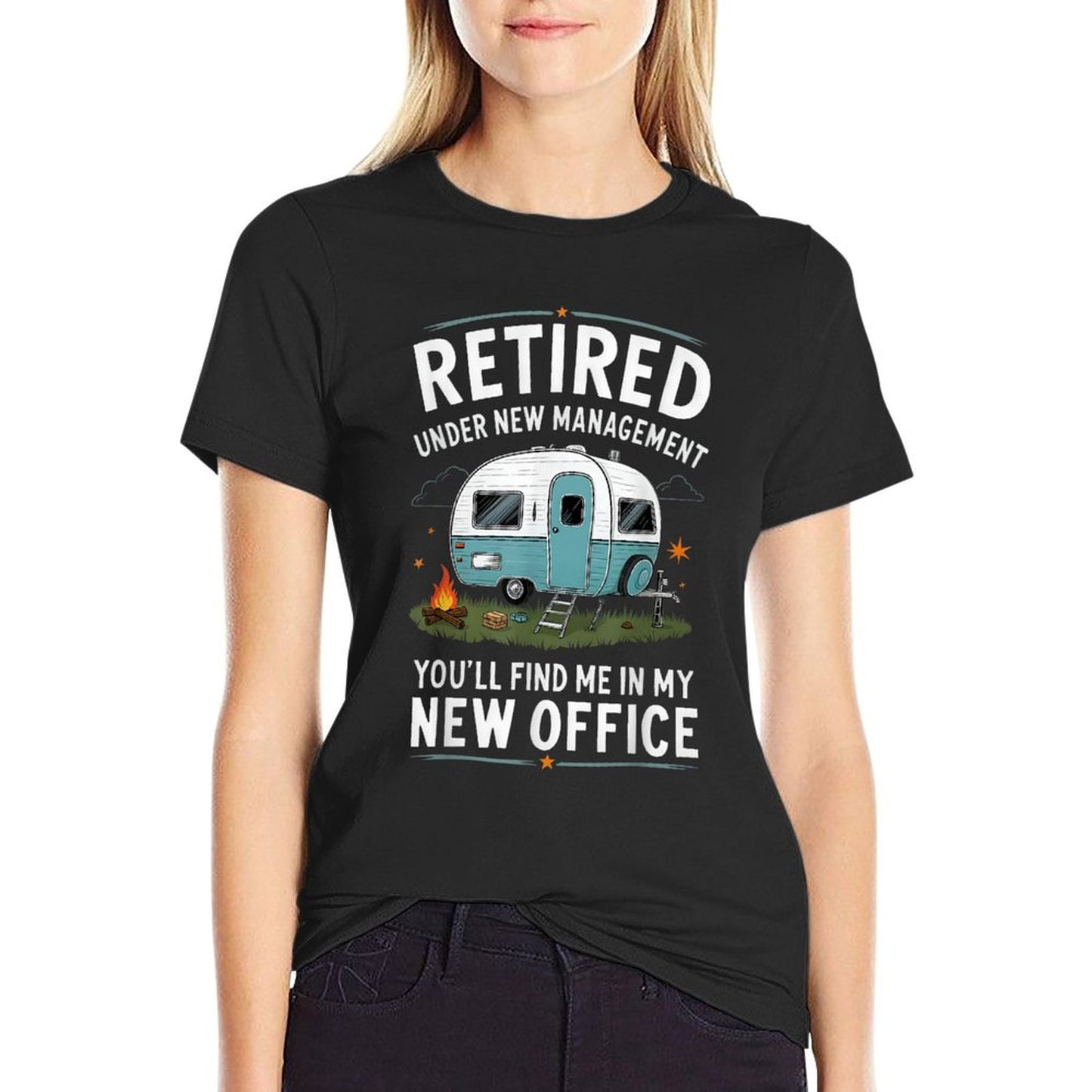 Retirement Retired Funny Camper Camp Camping T-Shirt