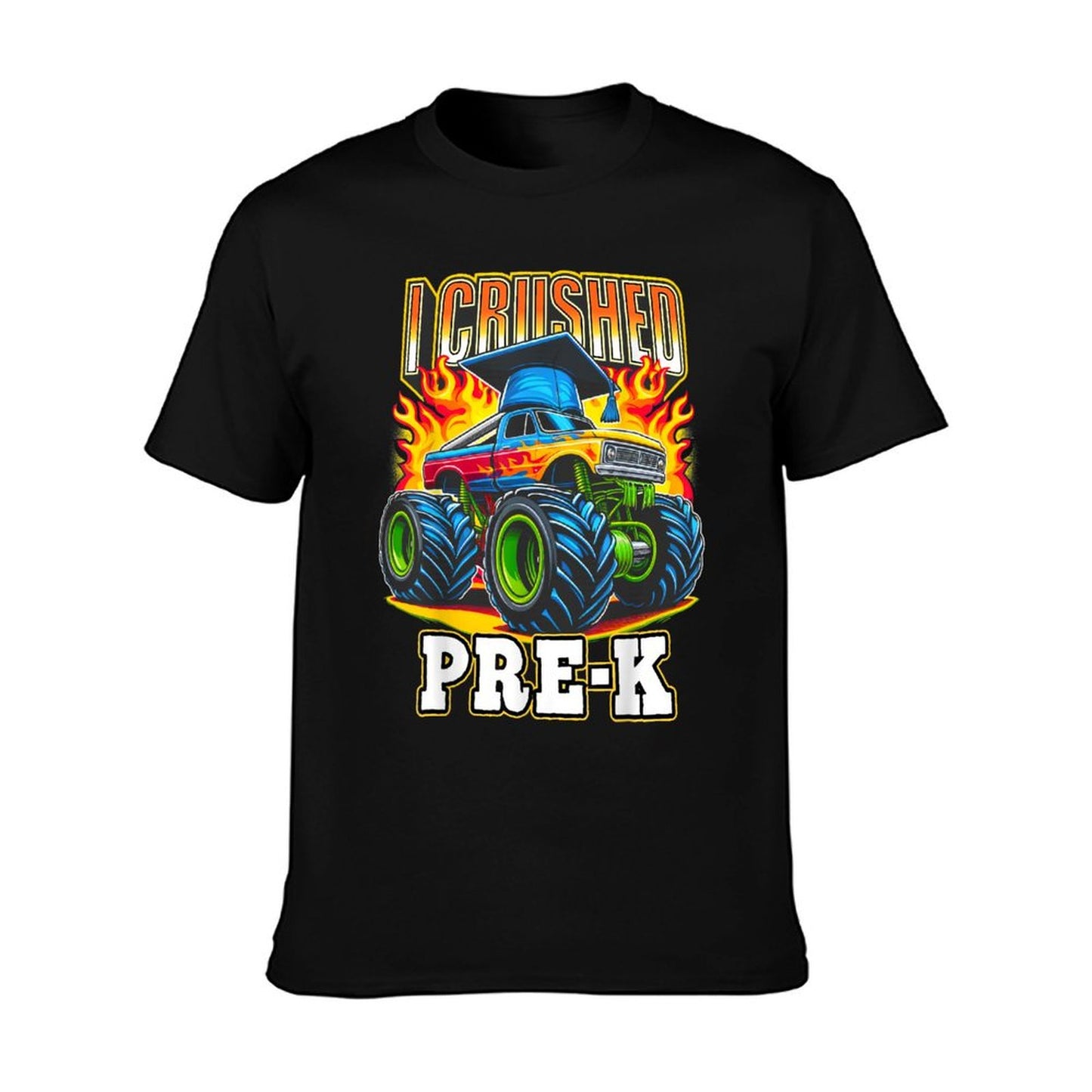 Graduation Pre-K Monster Truck Boys I Crushed Preschool Grad T-Shirt