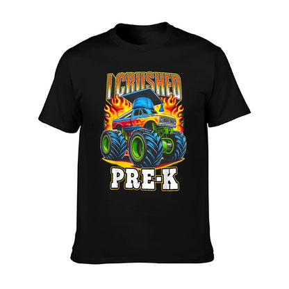 Graduation Pre-K Monster Truck Boys I Crushed Preschool Grad T-Shirt