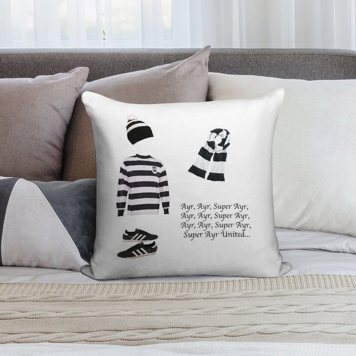 Ayr United Fc Soft Gift Ready Throw Pillow
