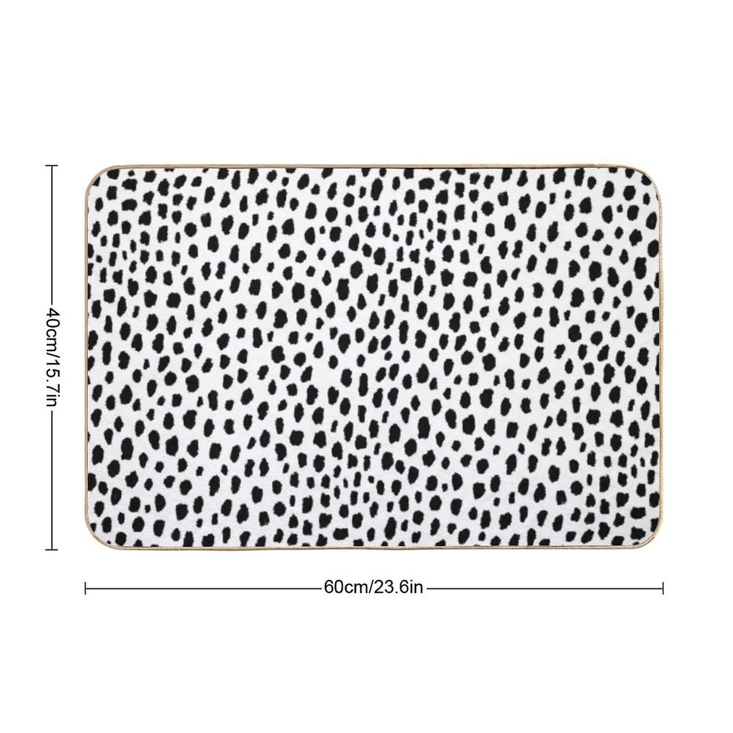 Dalmatian Spots (blackwhite) Bath Mat