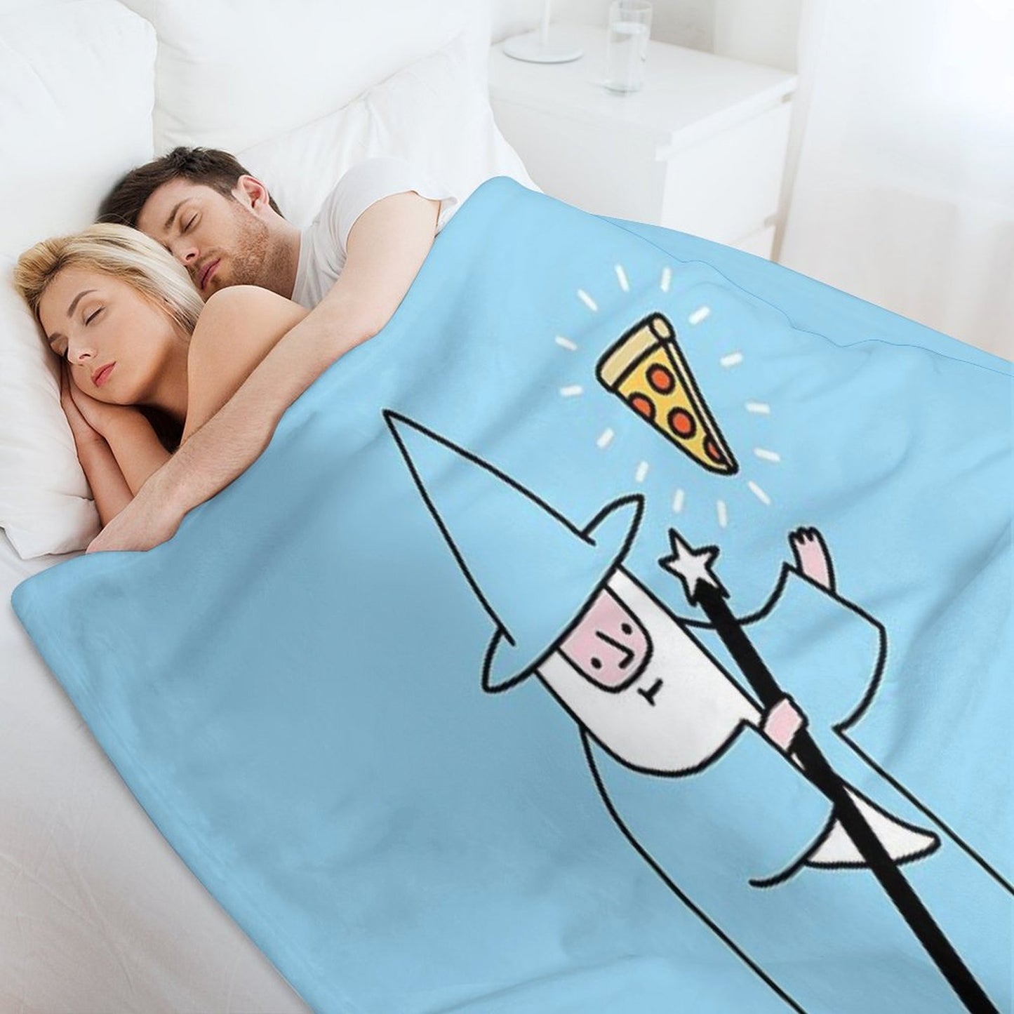 Pizza Wizzard Throw Blanket