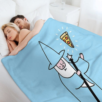 Pizza Wizzard Throw Blanket