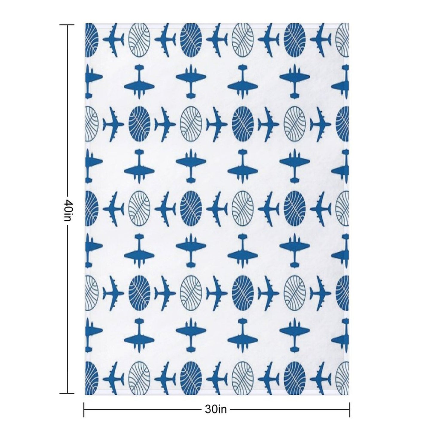 Pan Am Plane Icon Pattern Throw Blanket