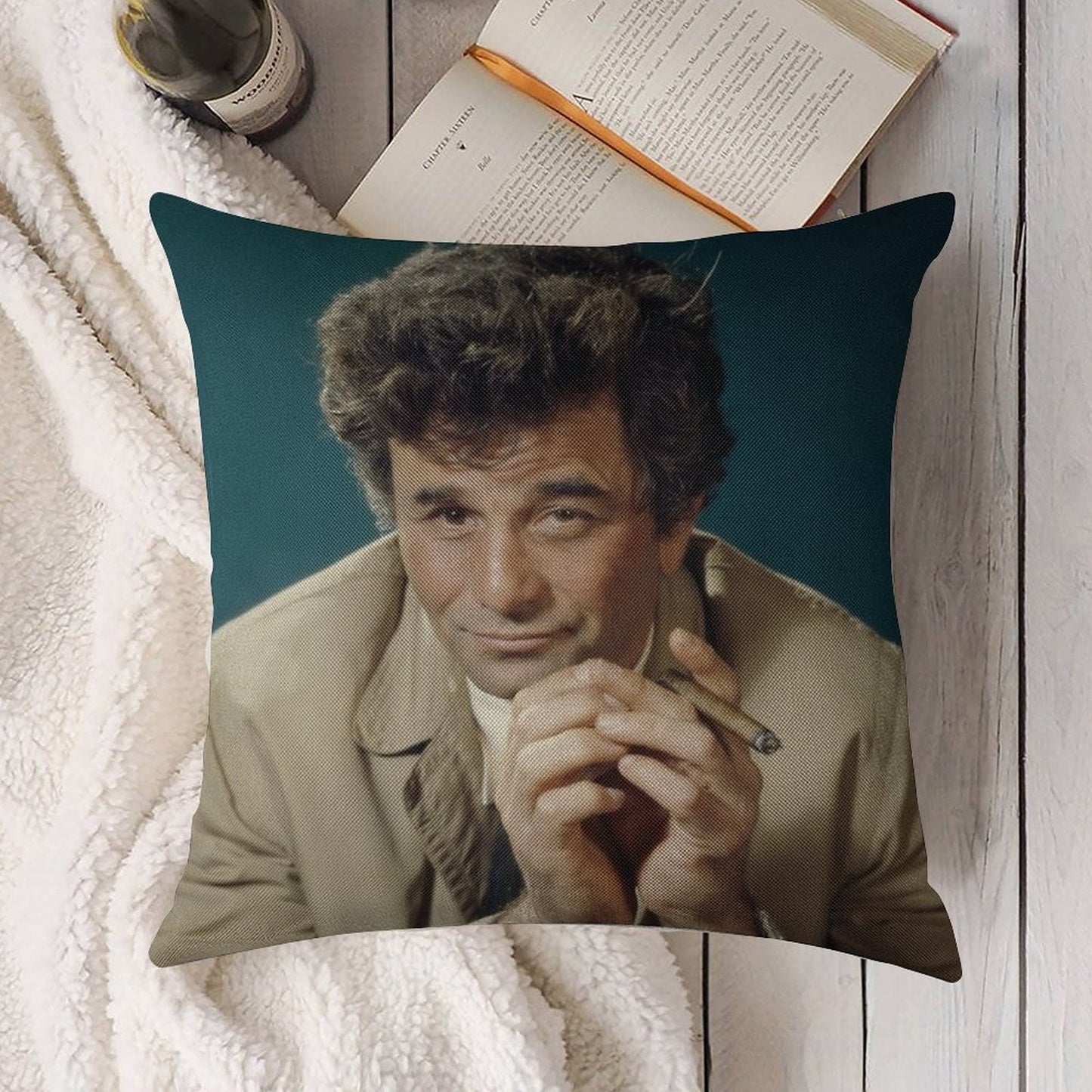 Columbo Linen Throw Pillow Cover