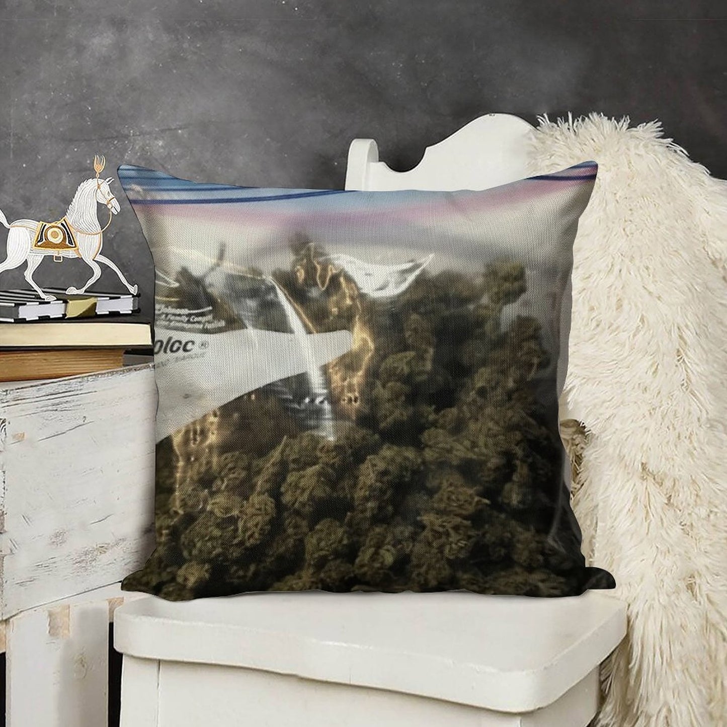 Weed Marijuana Extra Zip Pillow And Linen Throw Pillow Cover