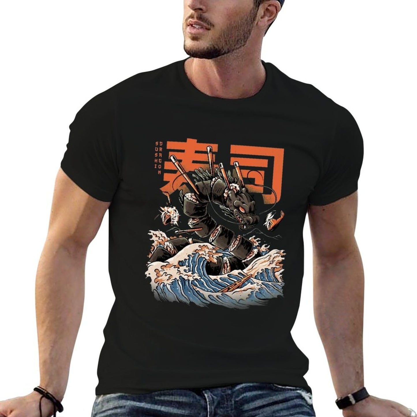 The Black Sushi Dragon  Slim-fit Cut T-Shirt