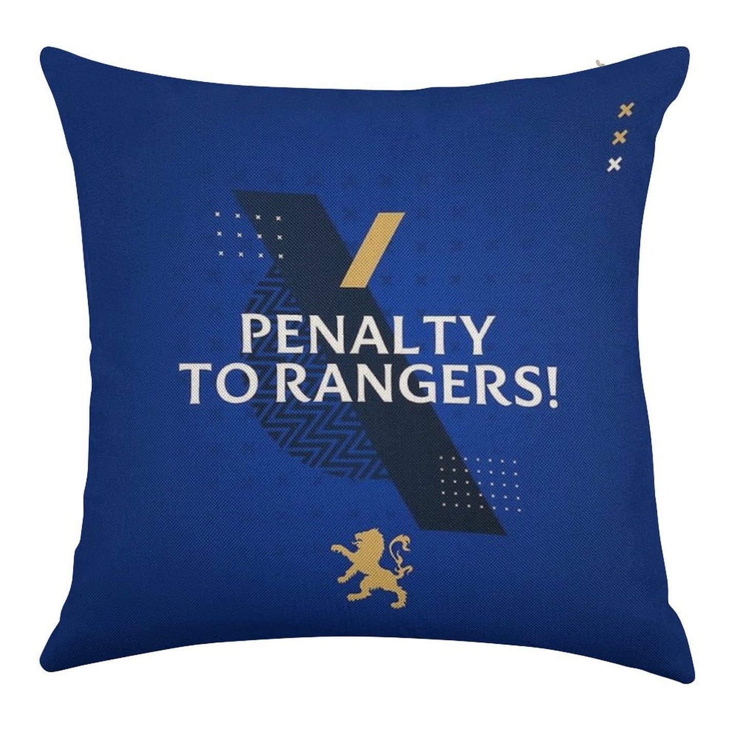 Penalty to Rangers Linen Throw Pillow Cover