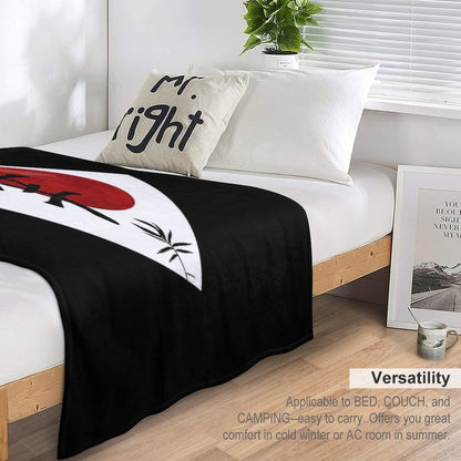 Happiness in Kanji Throw Blanket