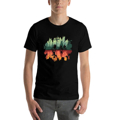 Stranger Things (The Upside Down)  Oversized Silhouette T-Shirt