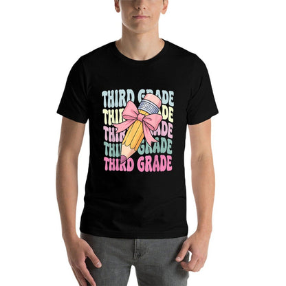 First Day Of School Third Grade Coquette 3rd Grade  Easy-care T-Shirt