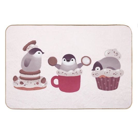 Cookie Cream And Penguin Bath Mat