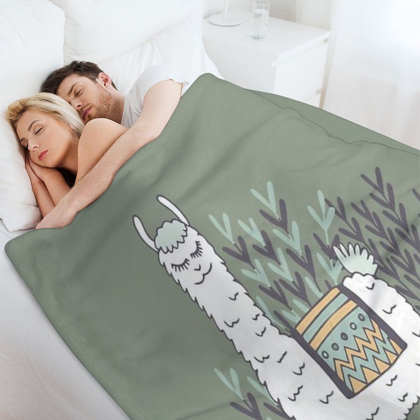 Smug Llama Throw Blanket