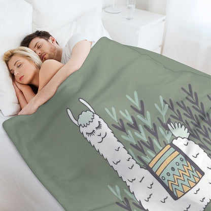Smug Llama Throw Blanket