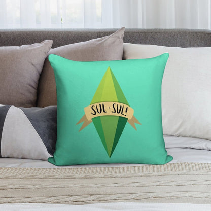 Plumbob Soft Anti-Pilling Throw Pillow