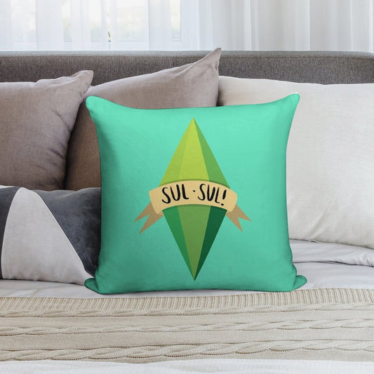 Plumbob Soft Anti-Pilling Throw Pillow