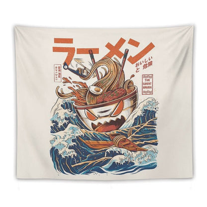 The Great Ramen Off Kanagawa Tapestry