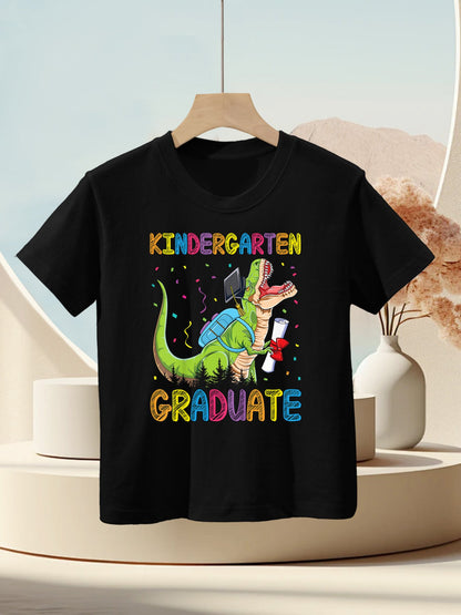 Kids Kindergarten Graduate Dinosaur Trex Kindergarten Graduation Kids T-Shirt