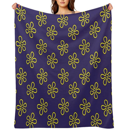 Spongebob's Floral Pattern (Purple) Throw Blanket