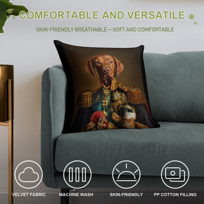 Bertie The Hungarian Vizsla - Dog Portrait Soft Style Accent Throw Pillow