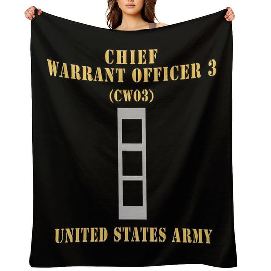 Army - Chief Warrant Officer 3 - CW03 - Flat - X 300 Throw Blanket