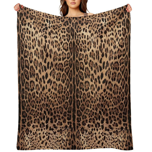 Leopard Print Skin Throw Blanket