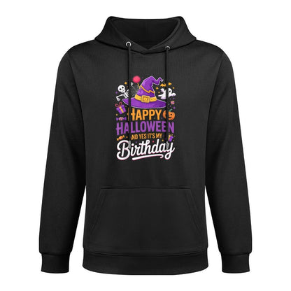 Happy Halloween And Yes It’s My Birthday Witch Hat Spooky Colorfast Hoodie