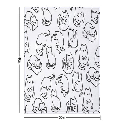 Cats Cats Cats Throw Blanket