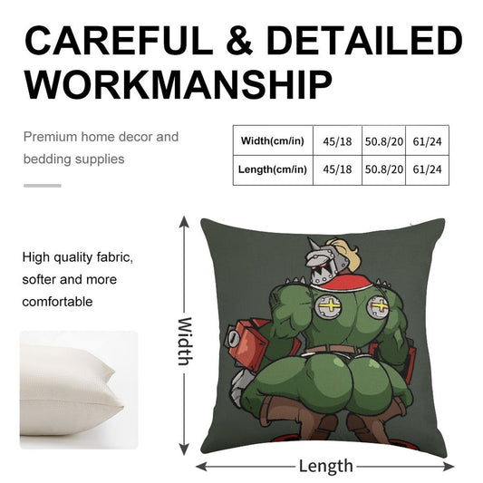 Potemkin Culo Linen Throw Pillow Cover