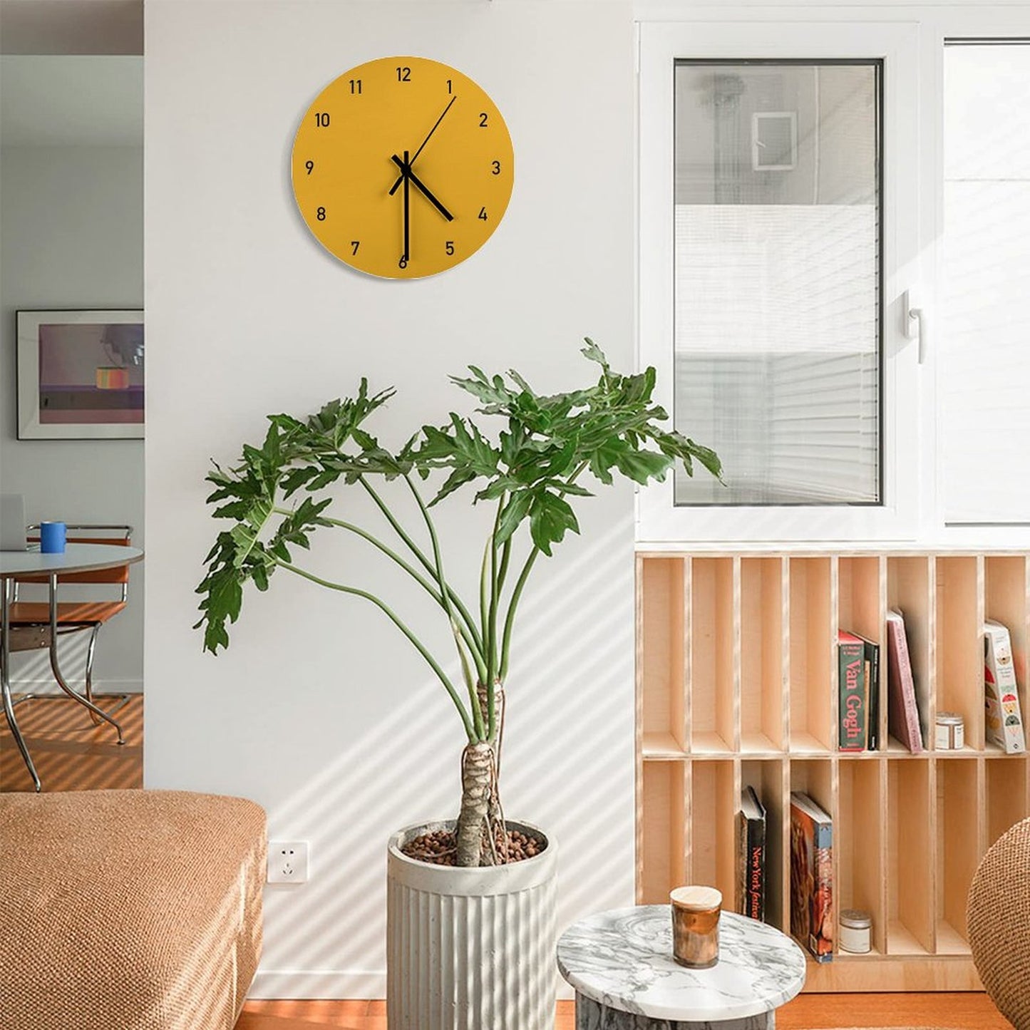 Clock Numbers Mustard 2 Wall Clock