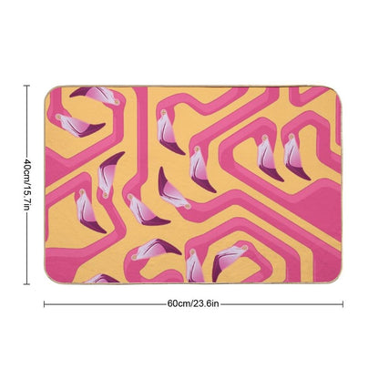 Flamingo Maze Bath Mat