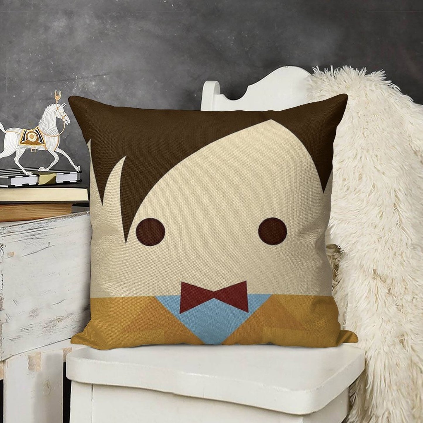 11th Doctor, Matt Smith Linen Throw Pillow Cover
