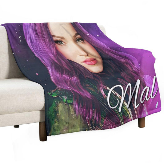 Mal Purple Pink Princess - Descendants 3 Throw Blanket