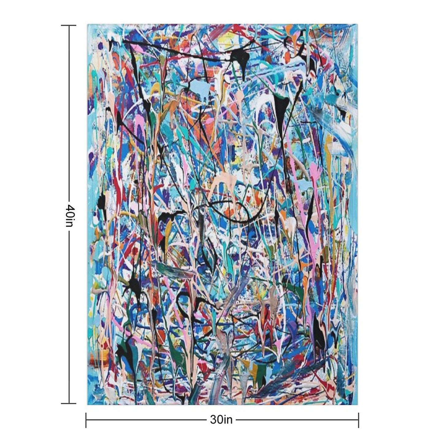 Blue Composition Throw Blanket