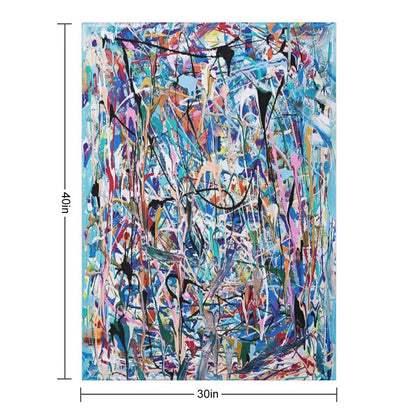 Blue Composition Throw Blanket