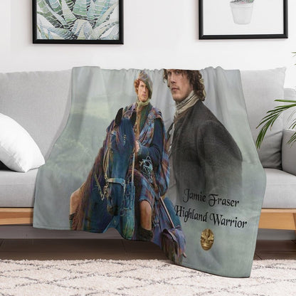Jamie Fraser-Highland WarriorOutlander Throw Blanket