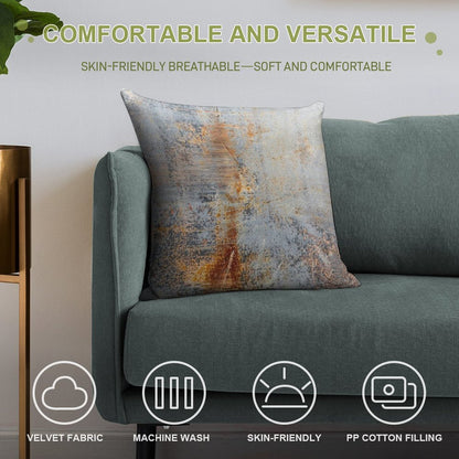 Burn Blue Rust Soft Fade-Resistant Throw Pillow