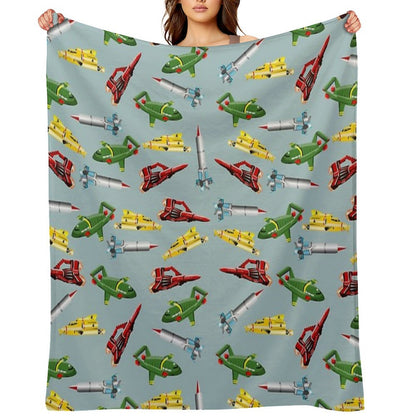 Thunderbirds Pattern Throw Blanket