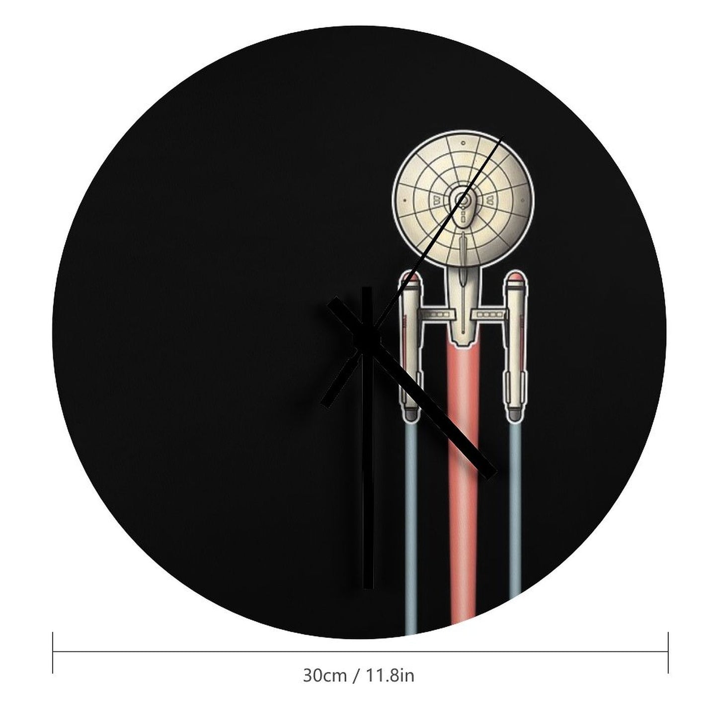 USS Enterprise Star Trek 2 Wall Clock