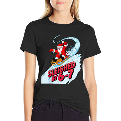 Christmas 67 Funny Xmas Six Seven Ugly Sweater 6-7  Summer-ready Fabric T-Shirt