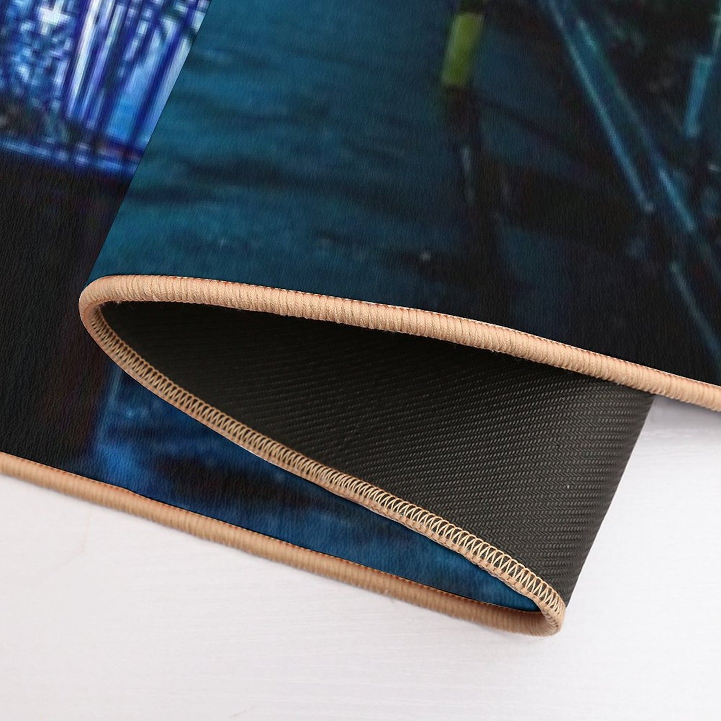 Heavy Rain Over Neo Tokyo Bath Mat